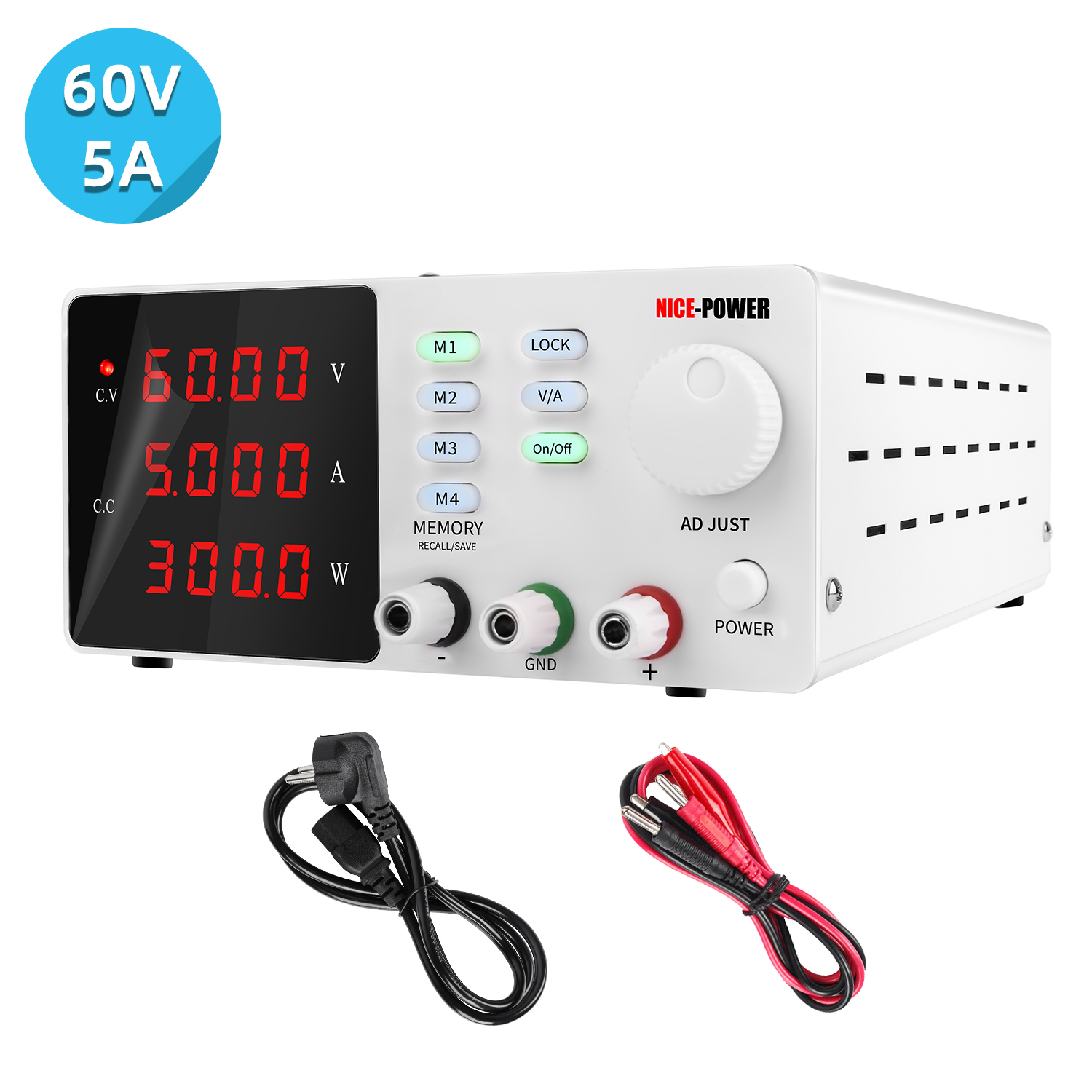 Programmable Dc Power Supply 60V 5A - Nuovo design Nice Power Spps-S605 60V