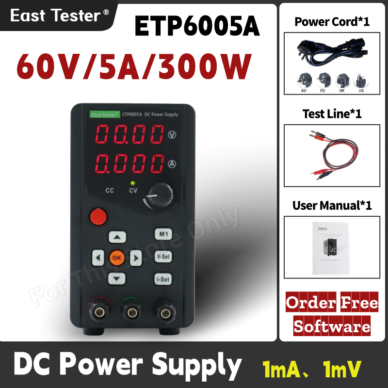 Programmable Dc Power Supply 60V 5A - ETP6005A alimentatore regolato cc programmabile a