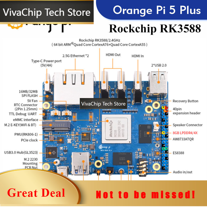 VivaChip TechOrange Pi 5 Plus  - Orange Pi 5 Plus 16Gb recensione e prezzo