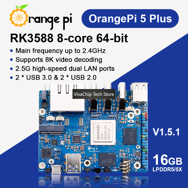 VivaChip TechOrange Pi 5 Plus  - Orange Pi 5 Plus 16Gb recensione e prezzo